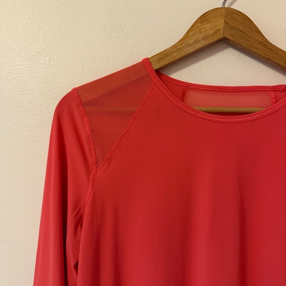Lululemon Coral Long Sleeve Tech Mesh T-Shirt - Picture 2 of 6
